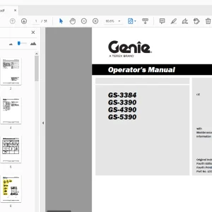 Genie GS-3384 GS-3390 GS-4390 GS-5390 Operator's Manual - PDF
