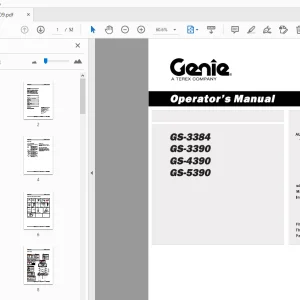 Genie GS-3384 GS-3390 GS-4390 GS-5390 Operator's Manual - PDF