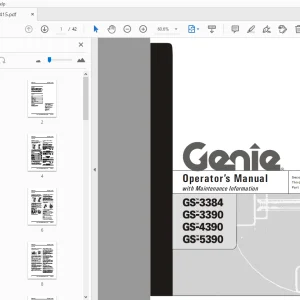 Genie GS-3384 GS-3390 GS-4390 GS-5390 Operator's Manual 82415 - PDF