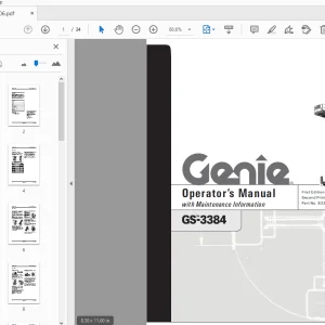 Genie GS-3384 Operator’s Manual 82206 - PDF DOWNLOAD