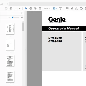 Genie GTH-1048 GTH-1056 Operator’s Manual 114101 - PDF DOWNLOAD