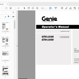 Genie GTH-1048 GTH-1056 Operator's Manual 133306 - PDF
