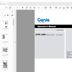 Genie GTH-1256 (Deutz Tier 4 Final) Operator’s Manual - PDF