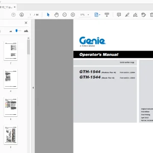Genie GTH-1544 (Perkins Tier 4i) GTH-1544 (Deutz Tier 4i) Operator’s Manual - PDF