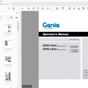 Genie GTH-1544 (Perkins Tier 4i) GTH-1544 (Deutz Tier 4i) Operator’s Manual - PDF