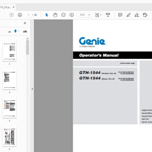 Genie GTH-1544 (Perkins Tier 4i) GTH-1544 (Deutz Tier 4i) Operator’s Manual - PDF