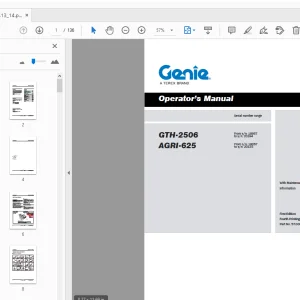 Genie GTH-2506 AGRI-625 Operator’s Manual 57.0009.0413_14 - PDF