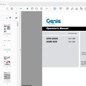 Genie GTH-2506 AGRI-625 Operator’s Manual 57.0009.0413_21 - PDF