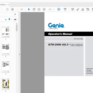 Genie GTH-2506 AU.3 Operator’s Manual 57.0009.0730_11 - PDF