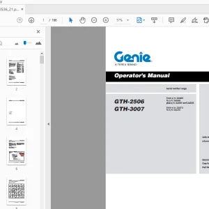Genie GTH-2506 GTH-3007 Operator’s Manual 57.0009.0536_21 - PDF