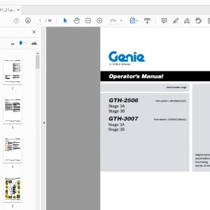 Genie GTH-2506 Stage 3A Stage 3B GTH-3007 Stage 3A Stage 3B Operator’s Manual - PDF