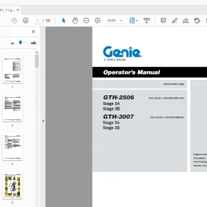 Genie GTH-2506 Stage 3A Stage 3B GTH-3007 Stage 3A Stage 3B Operator’s Manual - PDF