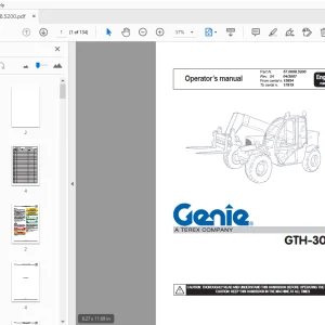 Genie GTH-3007 Operator's Manual 57.0008.5200 - PDF