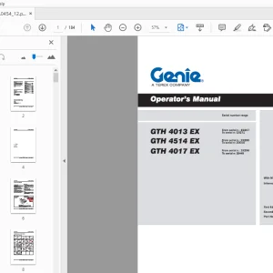 Genie GTH 4013 EX GTH 4514 EX GTH 4017 EX Operator's Manual - PDF