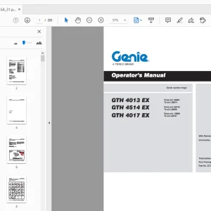 Genie GTH 4013 EX GTH 4514 EX GTH 4017 EX Operator's Manual - PDF