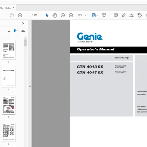 Genie GTH 4013 SX GTH 4017 SX Operator’s Manual  57.0009.0300_13 - PDF