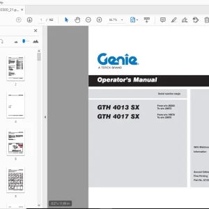 Genie GTH 4013 SX GTH 4017 SX Operator's Manual 57.0009.0300_21 - PDF