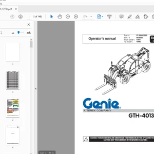 Genie GTH-4013 SX Operator's Manual - PDF DOWNLOAD