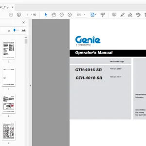 Genie GTH-4016 SR GTH-4018 SR Operator’s Manual 57.0009.0542_21 - PDF