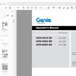 Genie GTH-4518 ER GTH-4020 ER GTH-6025 ER Operator’s Manual - PDF
