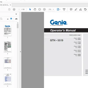 Genie GTH-5519 Operation Manual 57.0008.6200 PDF Download