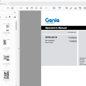 Genie GTH-5519 Tier 4 Interim Tier 4 Final Operator’s Manual - PDF