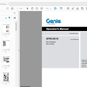 Genie GTH-5519 Tier 4 Interim Final Telehandler Owner's Manual PDF