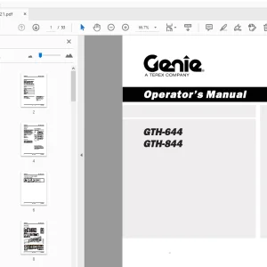 Genie GTH-644 GTH-844 Operator's Manual - PDF DOWNLOAD