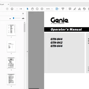 Genie GTH-844 GTH-842 GTH-644 Operator's Manual - PDF