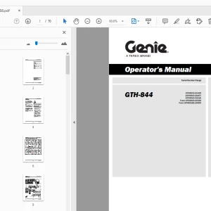 Genie GTH-844 Operator's Manual 1267188 - PDF DOWNLOAD