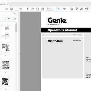 Genie GTH-844 Operator's Manual 1286013GT - PDF DOWNLOAD