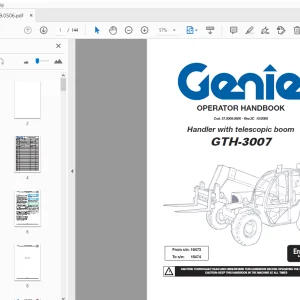 Genie GTH-3007 Telescopic Boom Handler Operator Manual PDF