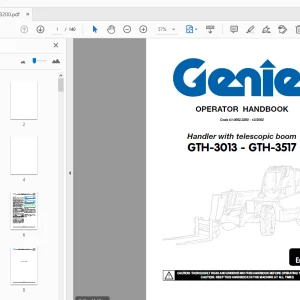 Genie Handler with telescopic boom GTH-3013 - GTH-3517 Operator Manual - PDF
