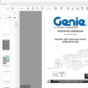 Genie Handler with telescopic boom GTH-3713 SX Operator Manual 57.0004.7200 - PDF