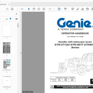 Genie GTH-3713el GTH-4017 GTH4514 Series Operator Manual - PDF