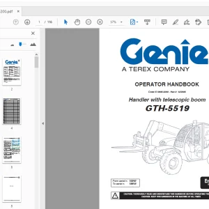 Genie Handler with telescopic boom GTH-5519 OPERATOR MANUAL - PDF DOWNLOAD