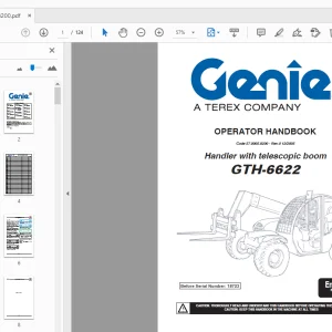 Genie Handler with telescopic boom GTH-6622 OPERATOR MANUAL - PDF