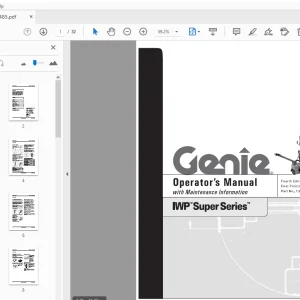 Genie IWP Super Series Operator's Manual 133485 - PDF