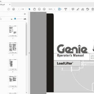 Genie Load Lifter Operator's Manual 82299 - PDF DOWNLOAD