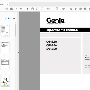 Genie QS-12R QS-15R QS-20R Operator’s Manual 133493 - PDF DOWNLOAD