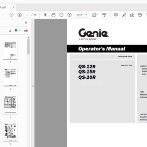 Genie QS-12R QS-15R QS-20R Operator's Manual 133576 - PDF