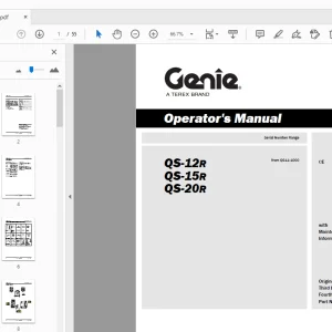 Genie QS-12R QS-15R QS-20R Operator's Manual 133577 - PDF