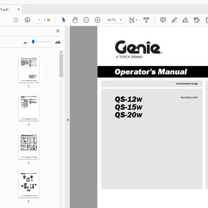 Genie QS-12W QS-15W QS-20W Operator's Manual 133579 - PDF