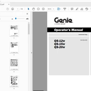 Genie QS-12W QS-15W QS-20W Operator's Manual 227122 - PDF
