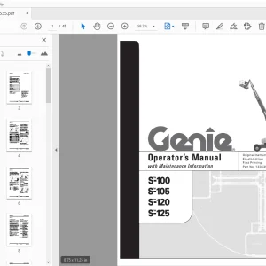 Genie S-100 S-105 S-120 S-125 Operator's Manual 133535 - PDF