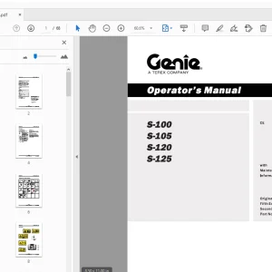 Genie S-100 S-105 S-120 S-125 Operator's Manual - PDF DOWNLOAD