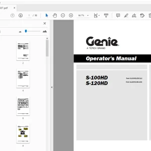 Download Genie S-100HD S-120HD Operator Manual 1261387 PDF