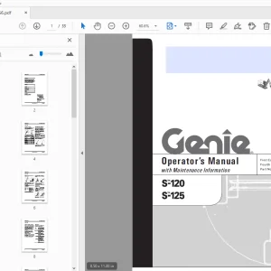 Download Genie S-120 S-125 Operator Manual 62756 PDF
