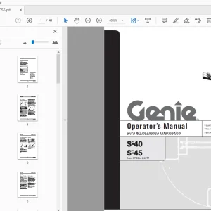 Genie S-40 S-45 Operation Manual 1000056 - PDF Download