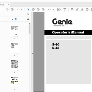 Download Genie S-40 S-45 Operator's Manual 1259837 PDF